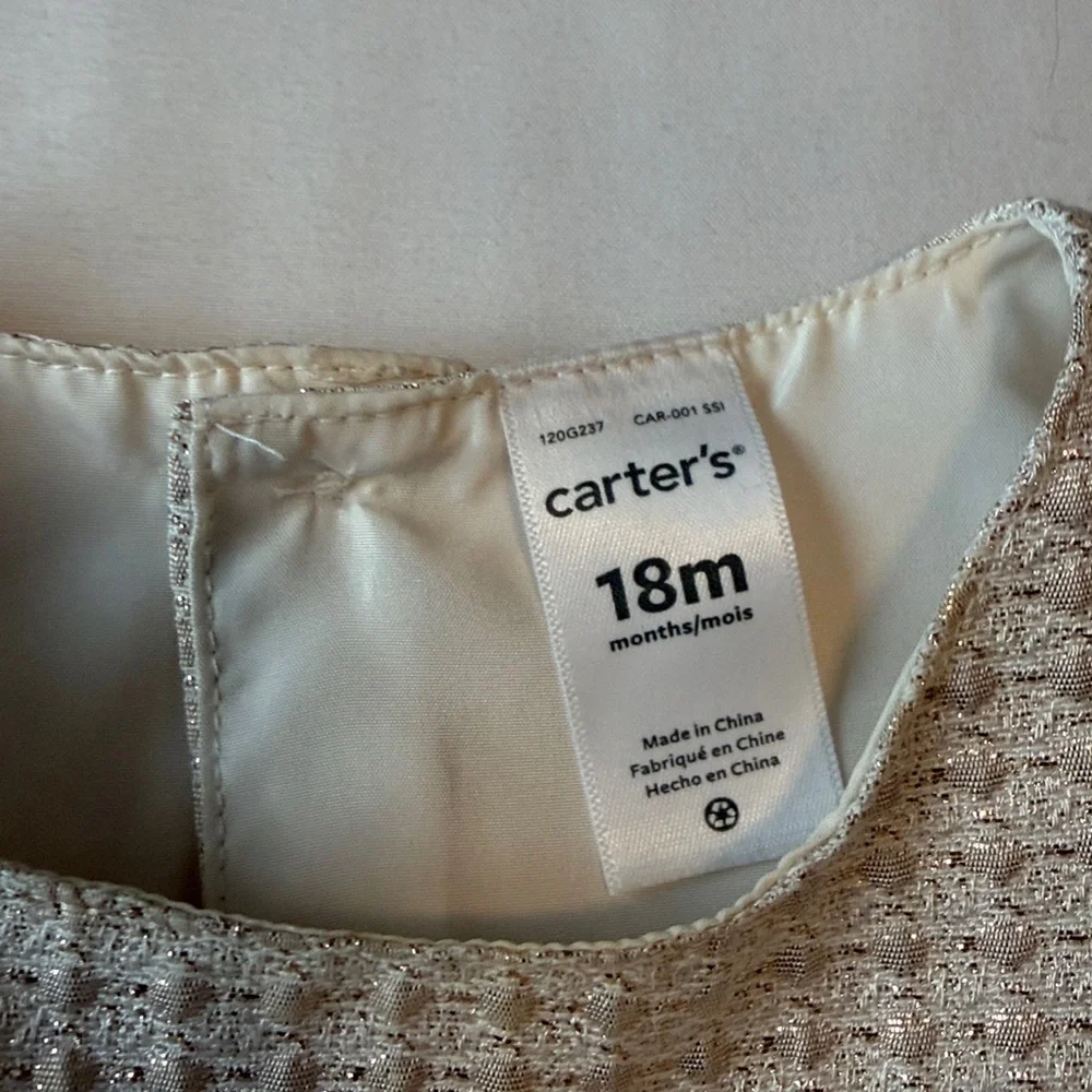 Carter's Shimmering Cream Formal Dress